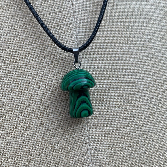 Handmade Genuine Stone Mushroom Amulet Necklace - Picture 6 of 11